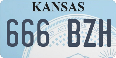 KS license plate 666BZH