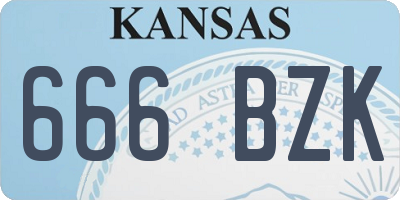 KS license plate 666BZK