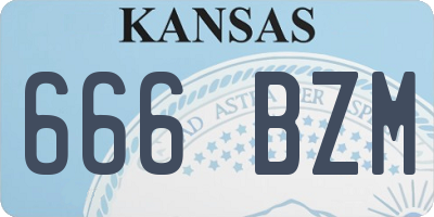 KS license plate 666BZM