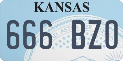 KS license plate 666BZO