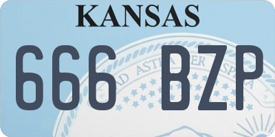 KS license plate 666BZP