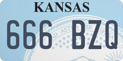 KS license plate 666BZQ