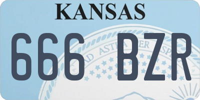 KS license plate 666BZR