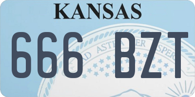 KS license plate 666BZT