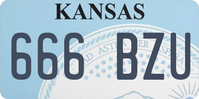 KS license plate 666BZU