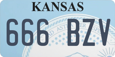 KS license plate 666BZV