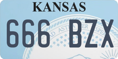 KS license plate 666BZX