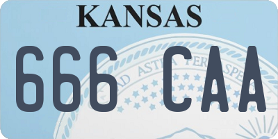KS license plate 666CAA