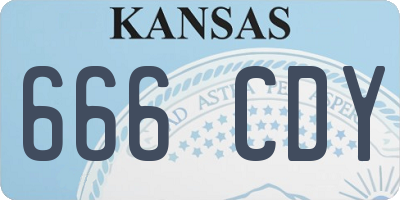 KS license plate 666CDY