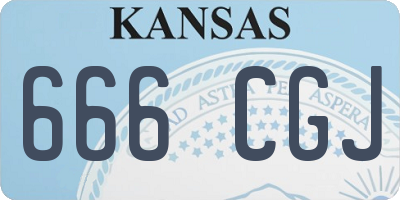 KS license plate 666CGJ