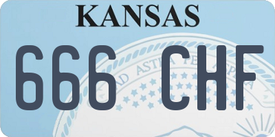 KS license plate 666CHF