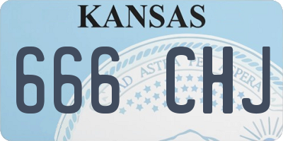 KS license plate 666CHJ