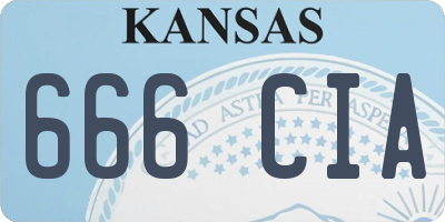 KS license plate 666CIA