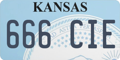 KS license plate 666CIE