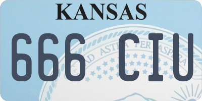 KS license plate 666CIU