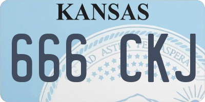 KS license plate 666CKJ
