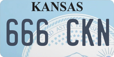 KS license plate 666CKN