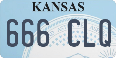 KS license plate 666CLQ