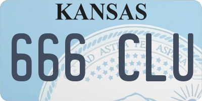 KS license plate 666CLU