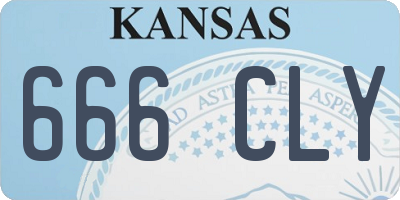 KS license plate 666CLY