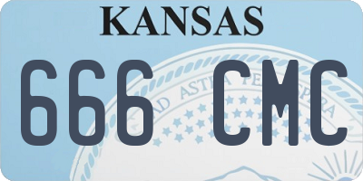 KS license plate 666CMC