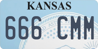KS license plate 666CMM
