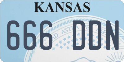 KS license plate 666DDN