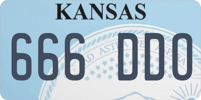KS license plate 666DDO