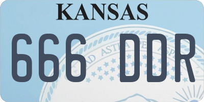 KS license plate 666DDR