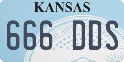 KS license plate 666DDS