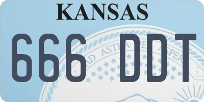 KS license plate 666DDT