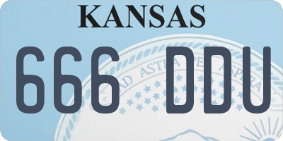 KS license plate 666DDU
