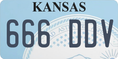 KS license plate 666DDV