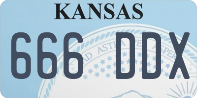 KS license plate 666DDX