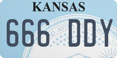 KS license plate 666DDY