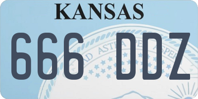 KS license plate 666DDZ