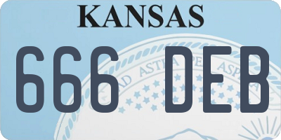 KS license plate 666DEB