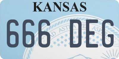 KS license plate 666DEG