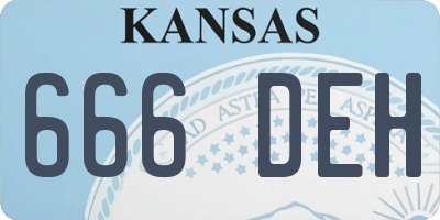 KS license plate 666DEH