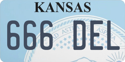 KS license plate 666DEL