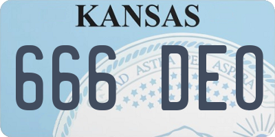 KS license plate 666DEO