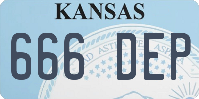 KS license plate 666DEP