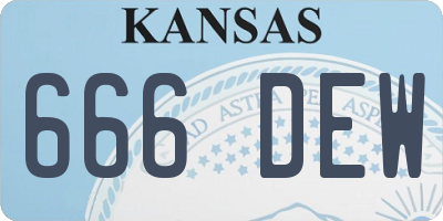KS license plate 666DEW
