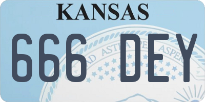KS license plate 666DEY