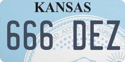 KS license plate 666DEZ