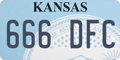 KS license plate 666DFC