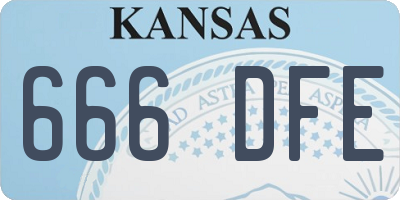 KS license plate 666DFE