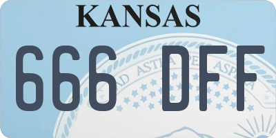 KS license plate 666DFF