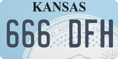 KS license plate 666DFH