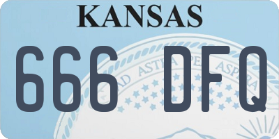 KS license plate 666DFQ